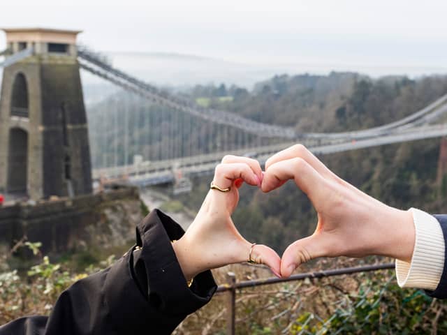 It comes after Bristolians were ranked as the most romantic in the UK