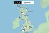 Met Office UK weather map 07:00 February 24.