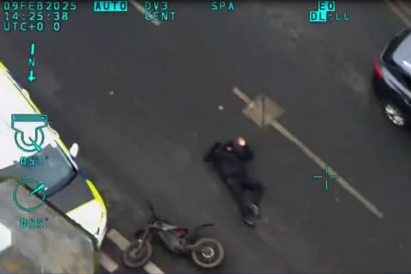 A reckless teenager, 17, was forced off his e-bike after a high-speed chase in Blackpool