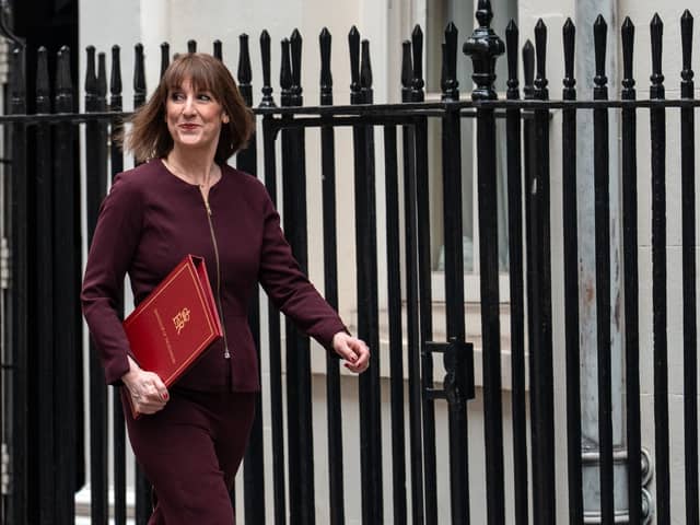 Britain's Chancellor of the Exchequer, Rachel Reeves, leaves 11, Downing Street to deliver her Spring Statement to Parliament on March 26, 2025 (Photo: Carl Court/Getty Images)
