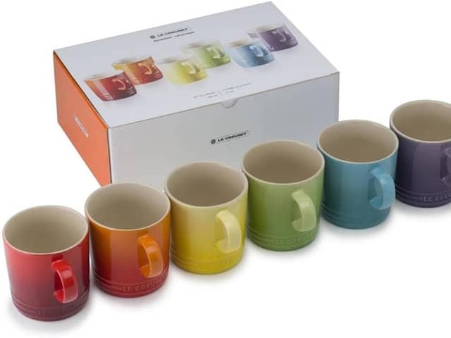 Le Creuset Stoneware Rainbow Coffee Mugs