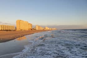 The sun rises on another packed day at Virginia Beach