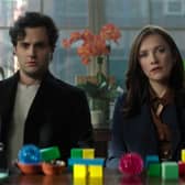 (L to R) Penn Badgley and Charlotte Ritchie in You season five.