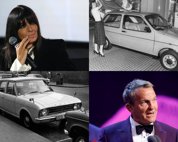 Celebrities have recalled the first cars they owned, including a Mini Metro and a Ford Cortina