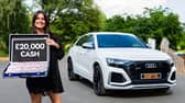 The Audi will come with a case of cash in its boot