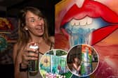 Omani Hamer has transformed her rented home into a colourful living space by painting vibrant murals on her garden fence and her fridge.