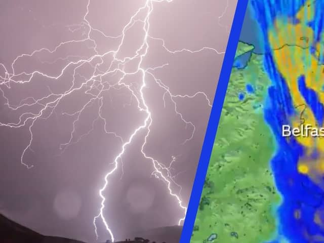 Met Office thunderstorm warning in place for parts of Northern Ireland.
