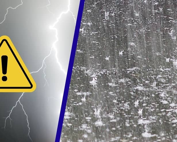 Met Office thunderstorm warning in place for Northern Ireland.