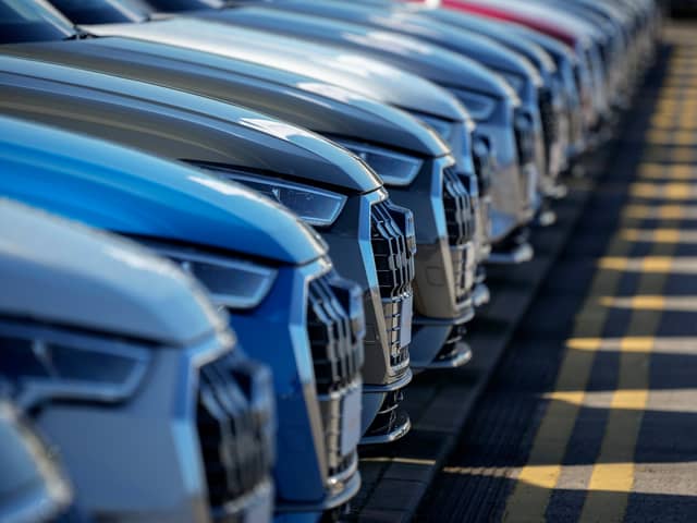 New and secondhand cars for sale on a dealership forecourt in Ellesmere Port in 2023 (Photo: Christopher Furlong/Getty Images)