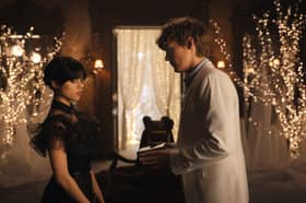 Jenna Ortega and Hunter Doohan in Wednesday season 1