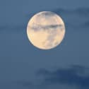 A sturgeon super moon sets in Las Vegas, Nevada, in 2023