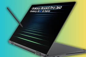 The Samsung Galaxy Book5 Pro 360 includes a vivid 16-inch touchscreen and S Pen support