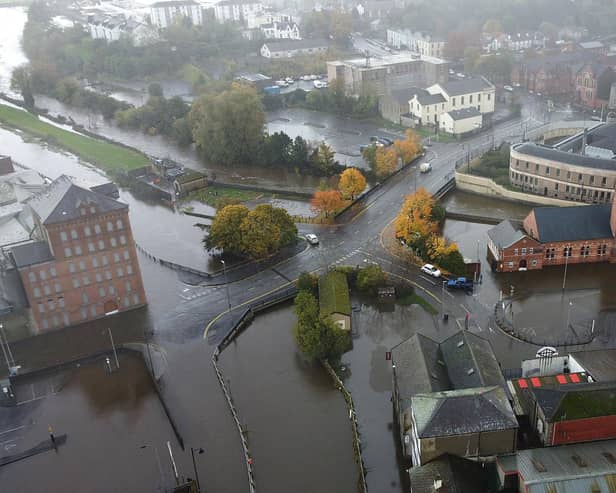 Newry suffered severe flooding this week after the canal burst its banks on Monday. PIC: Arthur Allison/Pacemaker Press