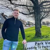 Cllr Cathal King at Parkview.