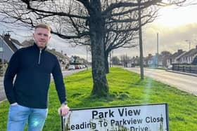 Cllr Cathal King at Parkview.
