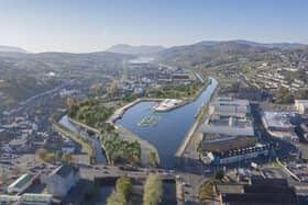 An aerial view of how Newry City Park could look.