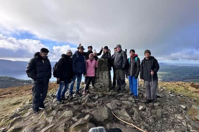 New international medics who took part in a hike up the Mourne Mountains.
