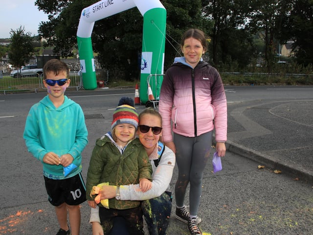 The McVeigh Family ready to take part in the Colour Run. INNR3942