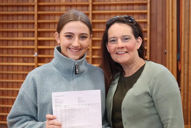 Sian Ward GCSE Student at St Mark’s High School with her Mum Mrs Ward at the Celebrations. INNR3430