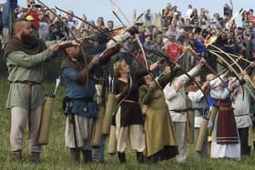Flaming arrows igniting the funeral pyre