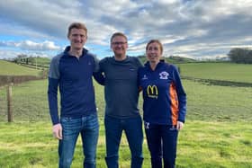 Marshall Patterson, William Patterson and Joanne Patterson preparing to take on the relay challenge for charity.