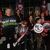 Just arriving and dressed up in Halloween outfits for the 'Silent' Disco Spooktacular organised by the Bolster Community. INNR4508:x