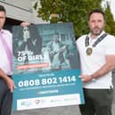 Pictured launching the ‘#End It Now’ campaign is Newry, Mourne and Down District Chairperson, Councillor Pete Byrne with Gary Scott, Safeguarding Coordinator, Newry, Mourne and Down District Council and Armagh City, Banbridge & Craigavon Borough Council.