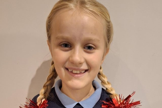Silent Valley colouring competition winner Lois, Kilkeel PS