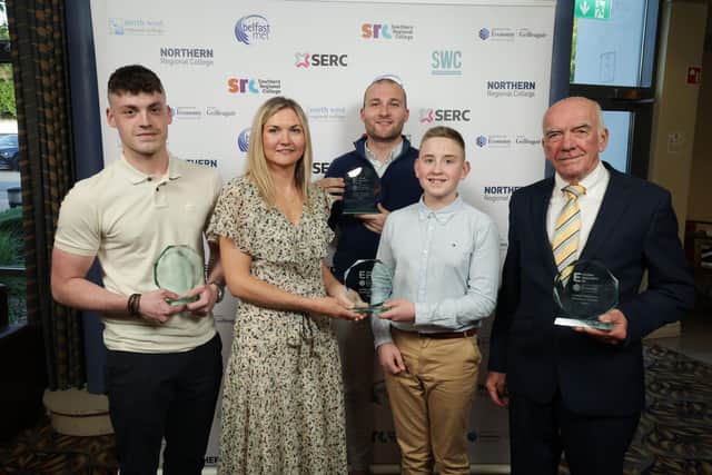 Ross Smyth, SRC Principal Lee Campbell, Declan Heaney, Lubo Mulkerns, Henry Douglas