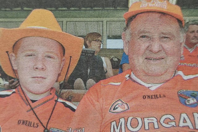 Armagh fans enjoy the county's 1-11 to 0-8 win over Fermanagh in the Ulster Championship final in 2008.