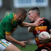 Cullyhanna’s Aidan Nugent (right) kicked the winning point against Pomeroy.