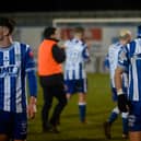 Disappointed brothers Paul and John McGovern leave the Showgrounds pitch after Newry's recent defeat to Glenavon.