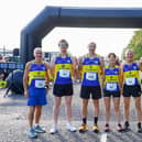 L-R – Tony McAteer, Ally McKenzie, Mark Copeland, Aine Fegan, Paddy Havern, Mark McNulty and Noel Moan.