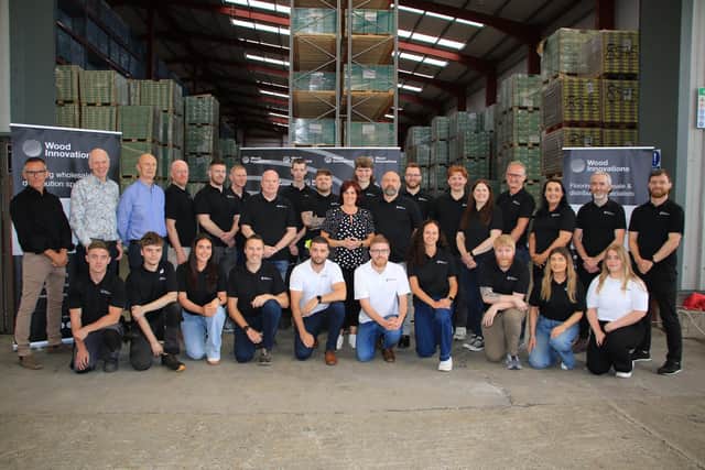 Edwina Flynn CEO and her Team at Wood Innovations Celebrate the Official Opening of their New Headquarters and Showroom at Carnbane. INNR2857