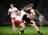 Armagh's Aaron O'Neill hit 0-3, but it wasn't enough as his side lost against Tyrone.  Pic: Brendan Monaghan