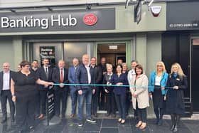 The ribbon is cut on Warrenpoint's new banking hub.