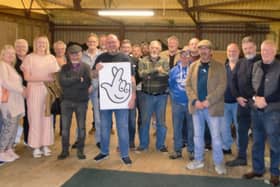 Some of the visitors to Banbridge Men’s Shed at the new premises.