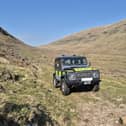 A police 4x4 in the Mournes.