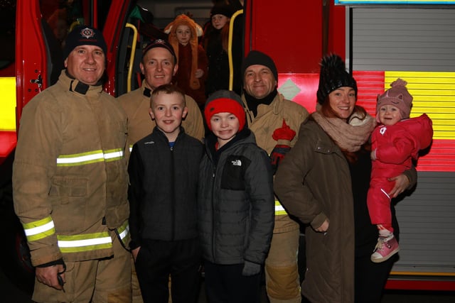 It's always a treat for the kids to get on board the Fire Engine under the watchful eye of the Fire and Rescue Service. INNR4949