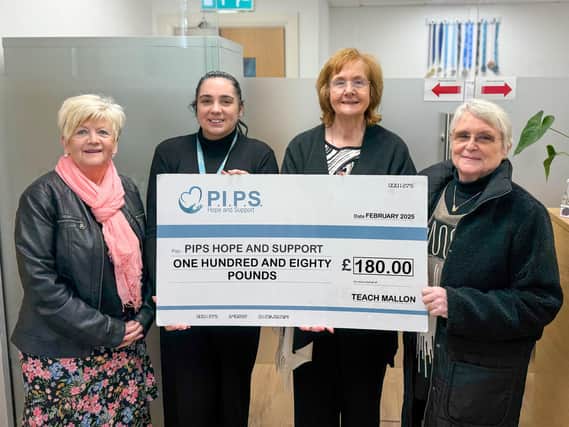Teac Mallon donated £180 to PIPS Hope and Support.