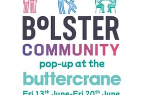 Bolster Community pop-up at the buttercrane, from Fri 13th June to Fri 20th June.