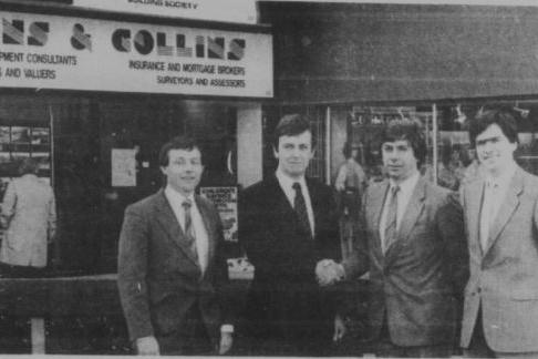 Pictured at the opening of Collins & Collins' new offices in Margaret Square are, from left, Alan Pollack, Branch Manager, Progressive Building Society; William Webb LL,B, Managing Director, Progressive Building Society; John Collins, Principal, Collins & Collins; Dominic Deeny, ARICS, General Manager, Collins & Collins.