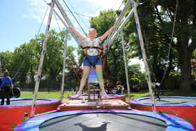 Plenty to amuse the boys and girls as Frida enjoys the trampoline. INNR2121