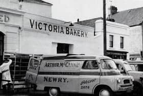 Packing the vans on the street was a feature of life on Castle Street for over a hundred years. From Five Generations of Baking in Newry 1837-1987 by Peter Makem and Gerry Murphy (Newry, 1987)