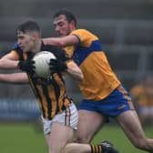 Crossmaglen's Caolan Finnegan in action against Silverbridge's Pete Carragher.