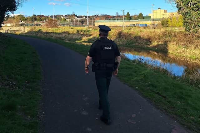 PSNI officers on patrol in Newry. Pic: Facebook