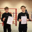 Two Mid Ulster titles for St. Bronagh's Club boxers Callum Crilly and Cash Ciummei. INNR0710