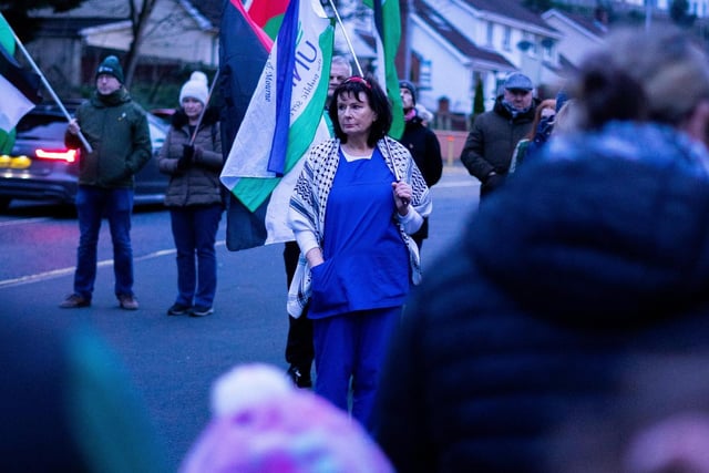 The rally took place outside Daisy Hill Hospital