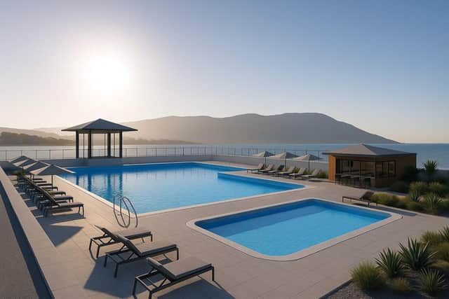 An artist's impression of how Warrenpoint's historic sea baths could look.