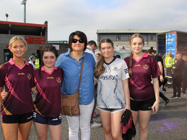 Principal St. Mary's High School and a few of her pupils taking part in the Colour Run. INNR3944